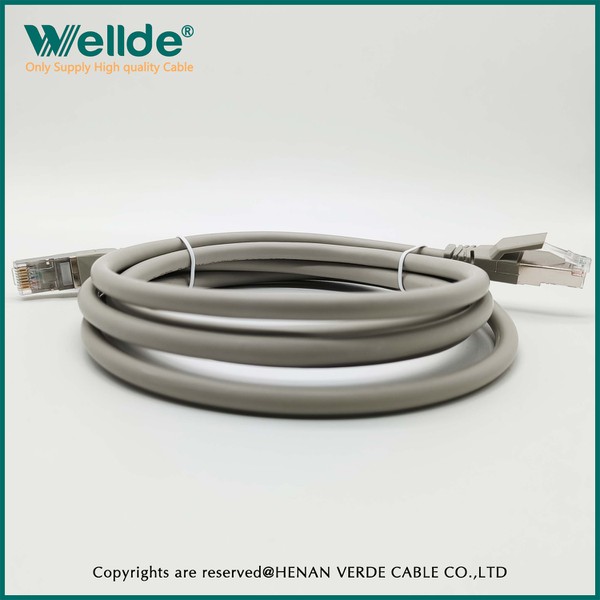 Cat6A patch cord gray network cable Cat6A patch cord gray network cable
