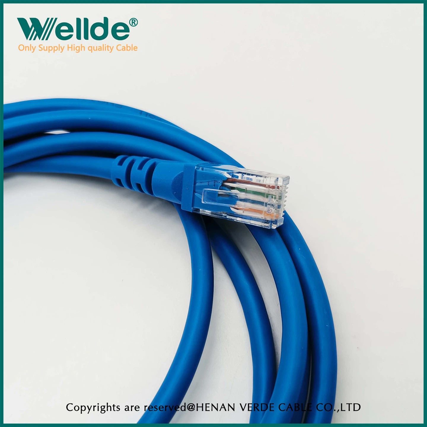 Cable de connexió UTP Awg26 Cat6 Cable blau de xarxa