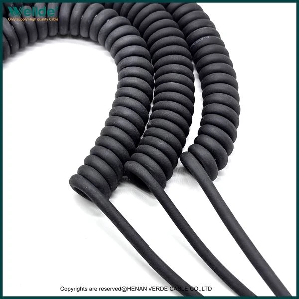 Cable espiral en espiral PUR de 5 nuclis de 0,12 mm