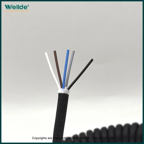 5 Core 0.12mm PUR Spiral Coiled Cable price
