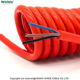 Cable espiral vermell de 3 nuclis