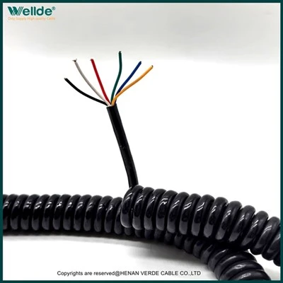 Cable espiral PUR de 6 nuclis directes de fàbrica